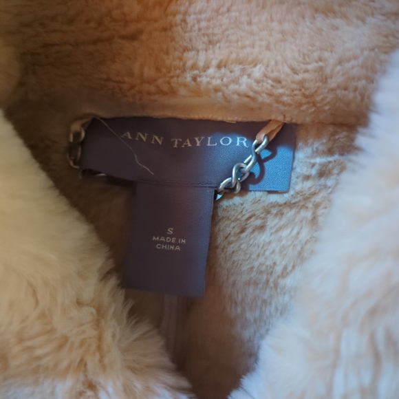 Ann Taylor Jacket Womens Small Tan Beige Suede Coat Outdoor Gorp - Picture 6 of 7